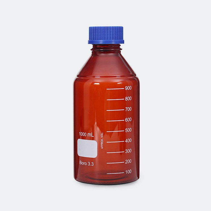 棕色蓝盖试剂瓶 GL45 高硼硅 1L 底径&times;全高（mm）：100&times;230