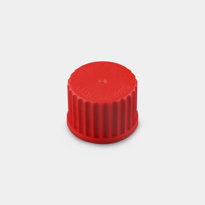 试剂瓶盖 红色 GL25 PBT材质 适配GL25蓝盖试剂瓶