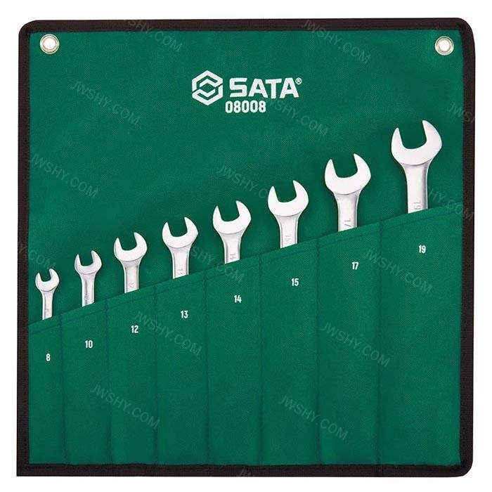 8件全抛光两用快扳组套 - Sata/世达