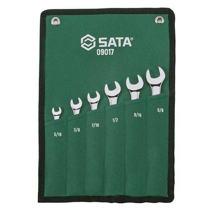 6件英制全抛光两用扳手组套 - Sata/世达