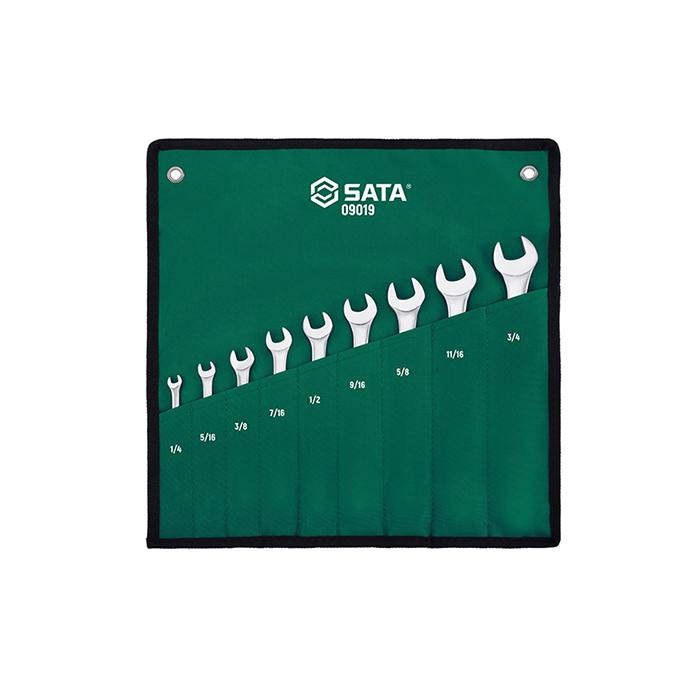 9件英制全抛光两用扳手组套 - Sata/世达