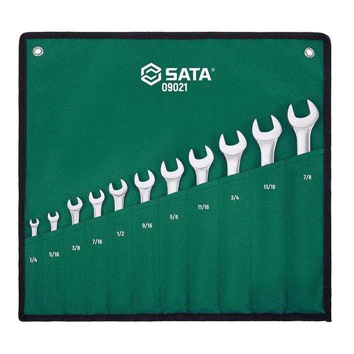 11件英制全抛光两用扳手组套 - Sata/世达