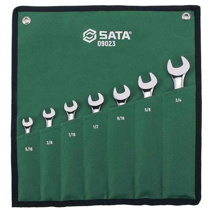 7件英制全抛光两用快扳组套 - Sata/世达