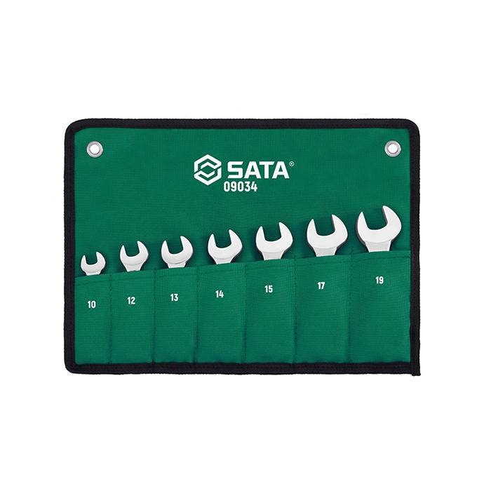 7件全抛光两用短快扳组套 - Sata/世达
