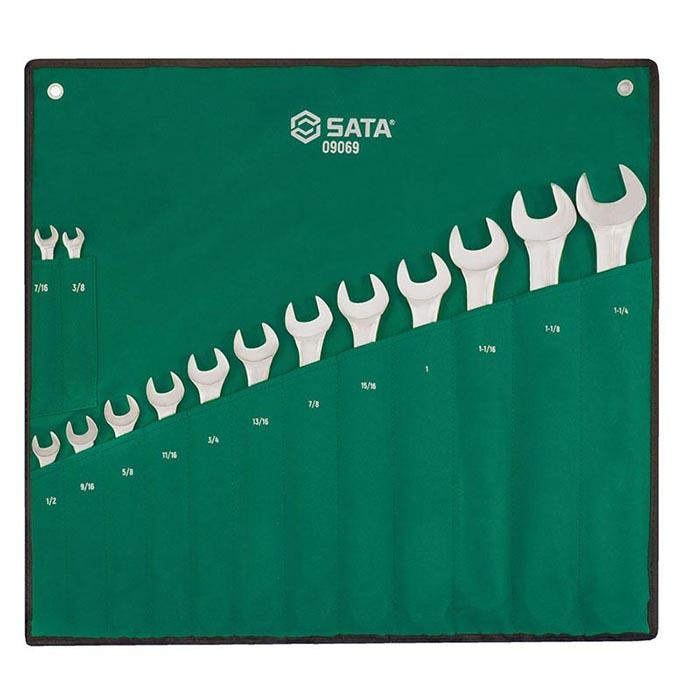 14件英制全抛光两用扳手组套 - Sata/世达