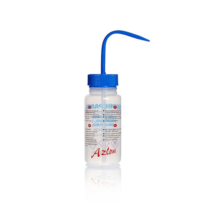 LDPE宽口安全洗瓶 附排气阀 异丙醇 500ml PP蓝盖 瓶口内径&times;瓶口外径&times;瓶身外径&ti…