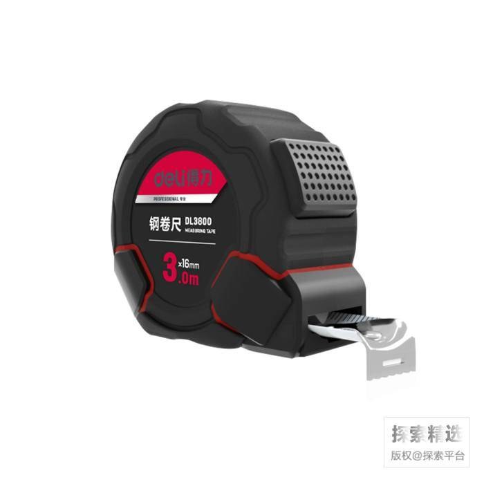 自锁Ⅰ级精度钢卷尺  3m×16mm 包胶外观 - 玖梧精选
