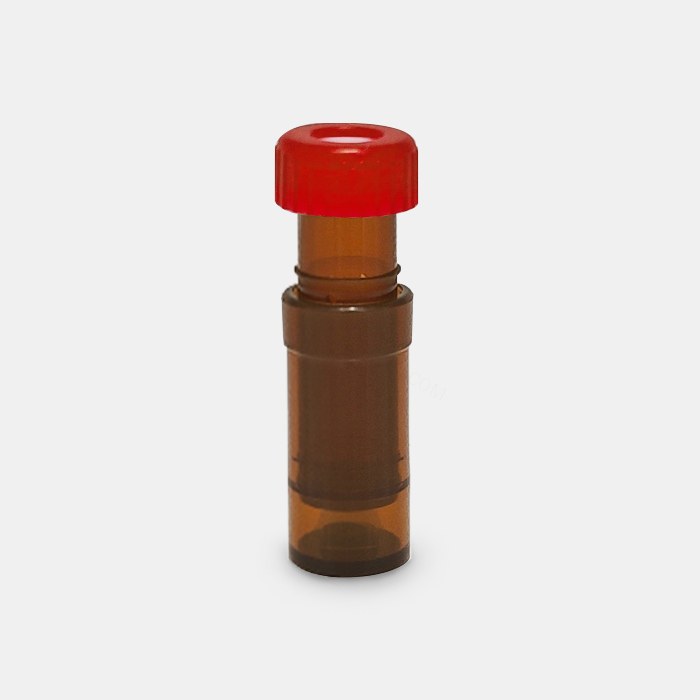1.5mL棕色聚丙烯卡口式过滤瓶 疏水PTFE有机膜 0.45um PTFE有机膜/硅胶垫,预切口