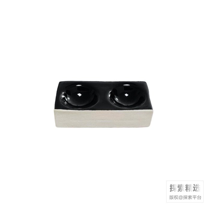 陶瓷点滴板 黑色 2孔