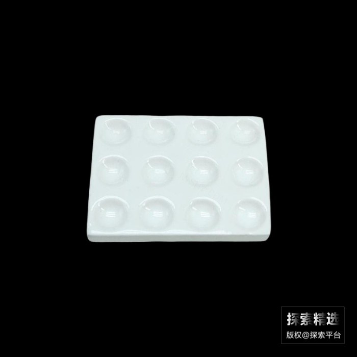 陶瓷点滴板 白色 12孔