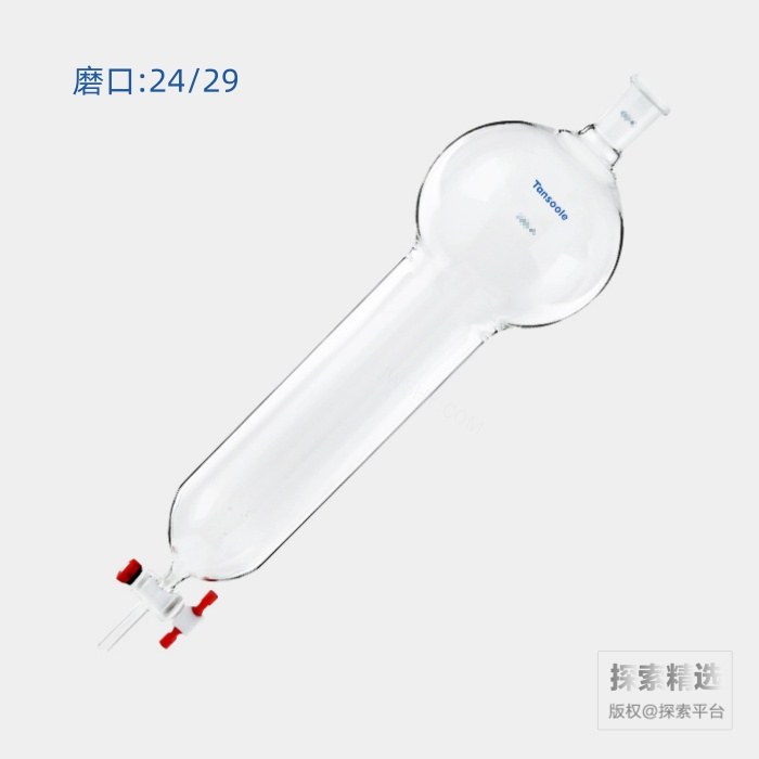 具存储球闪式层析柱 磨口:24/29 1000mL 外径:80mm 有效长度:305mm 四氟节门孔径:4mm - ACESUN艾斯琳/玖梧精选