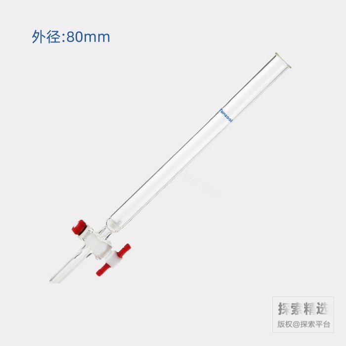 具砂板四氟节门层析柱 G2砂板 外径:80mm 有效长度:305mm 节门孔径:2mm - ACESUN艾斯琳/玖梧精选