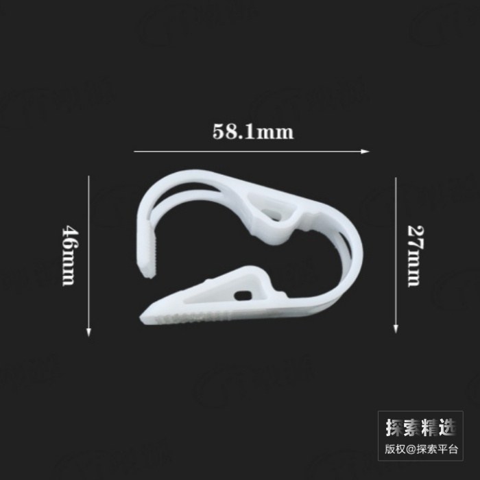 罗伯特夹(软管夹) POM材质 适用管外径12-18mm 十二道卡槽 白色