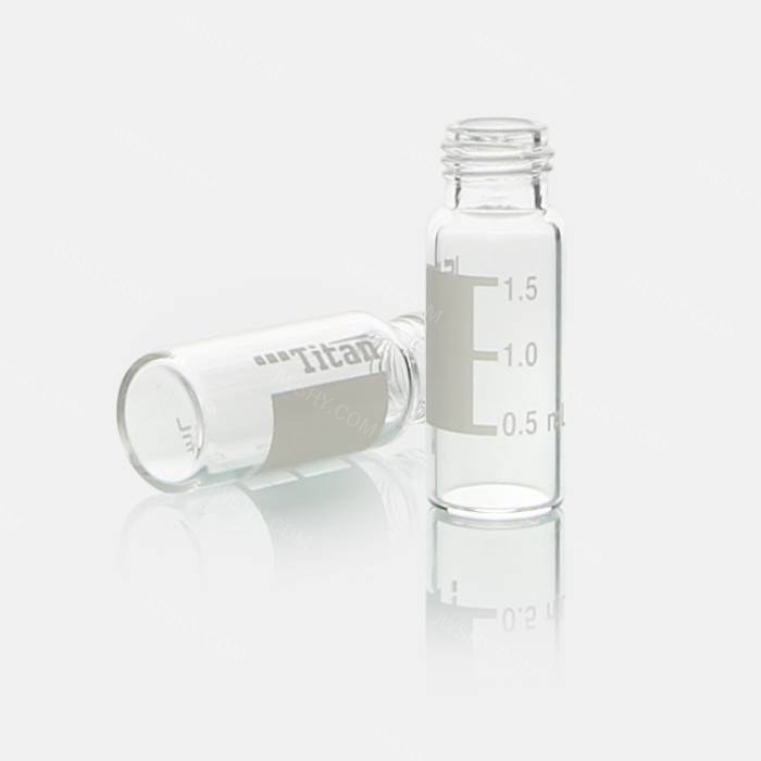 2mL透明样品瓶 9-425螺口 带书写处带刻度 11.6&times;32mm 经济硼硅玻璃，箱装