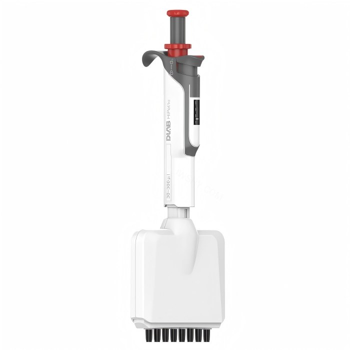 HiPette 全消毒手动八道可调式彩色移液器,30-300uL