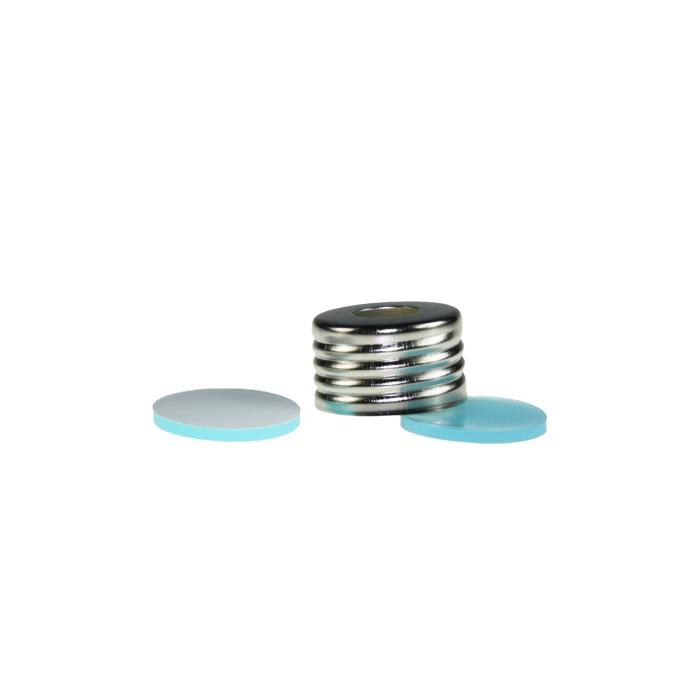17.5mm超净本色PTFE/浅蓝色硅胶垫，厚1.5mm，适配18mm螺口磁性盖