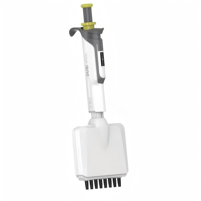 HiPette 全消毒手动八道可调式彩色移液器,5-50uL