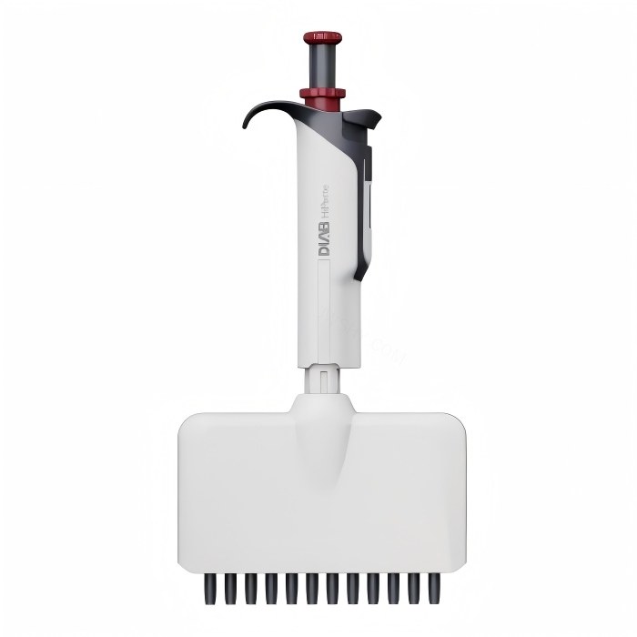 HiPette 全消毒手动十二道可调式彩色移液器,0.5-10&mu;l