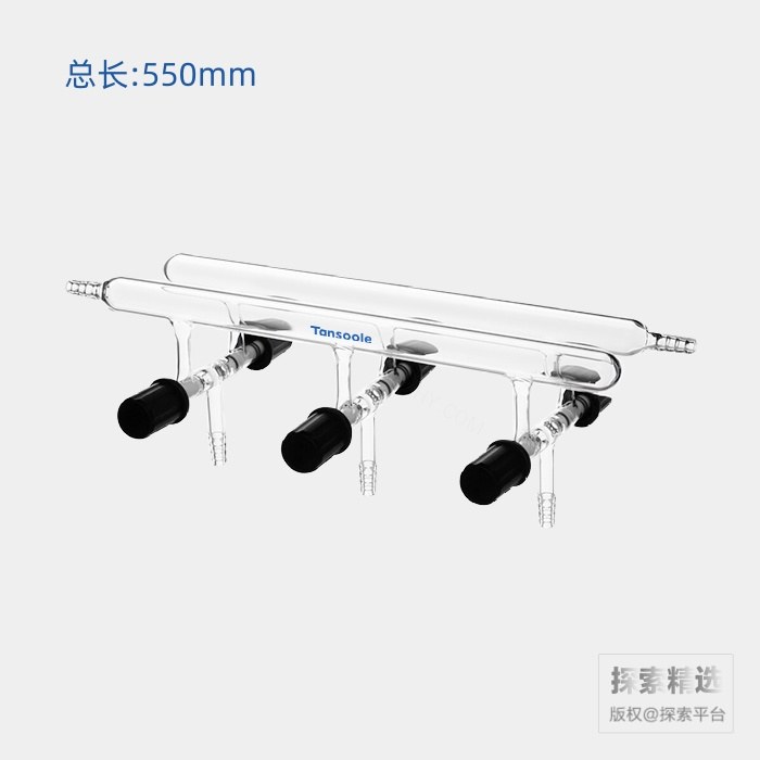 双排管真空气体分配器 具高真空阀:0-4mm 节门组数:5 总长:550mm OD:10mm 四节小咀2个 左前右后