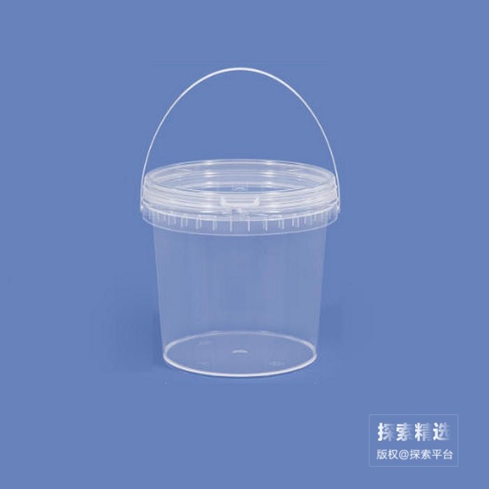 食品级PP塑料样品桶 加厚按压密封款 1L