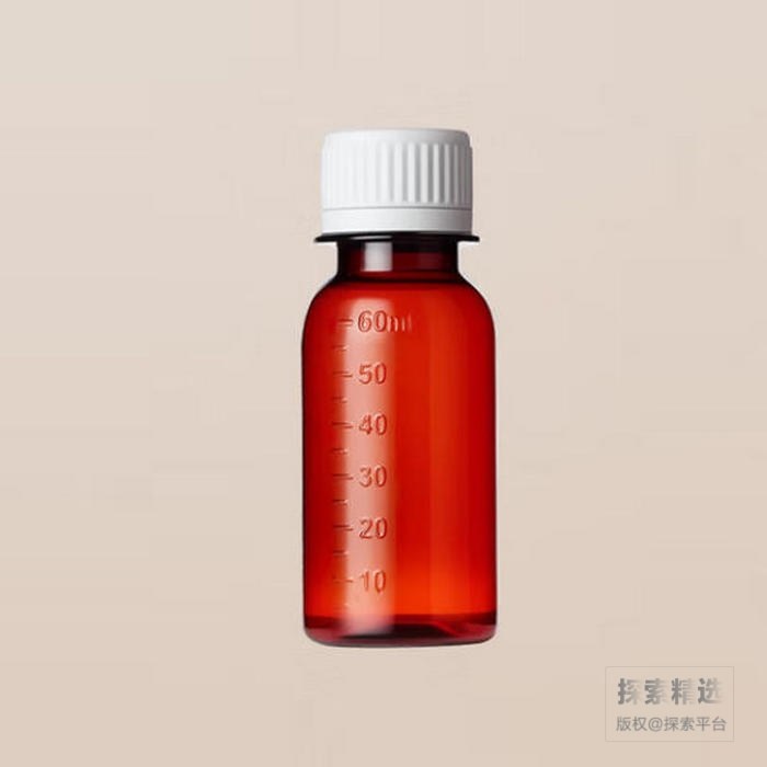 PET小口塑料试剂瓶 60mL 琥珀色 含PP盖 - 玖梧精选