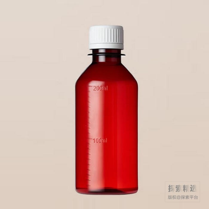 PET小口塑料试剂瓶 200mL 琥珀色 含PP盖 - 玖梧精选