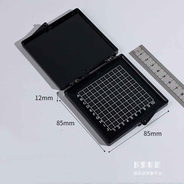 全黑 外尺寸：85&times;85&times;12mm 内尺寸：75&times;75&times;8mm