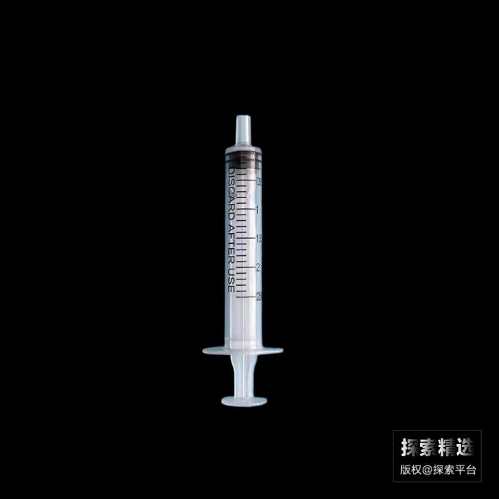 实验耗材 一次性无菌加液器 2mL(2.5mL) 有胶头(不带针头)透明推杆 独立包装 科研专用 不可用于人体