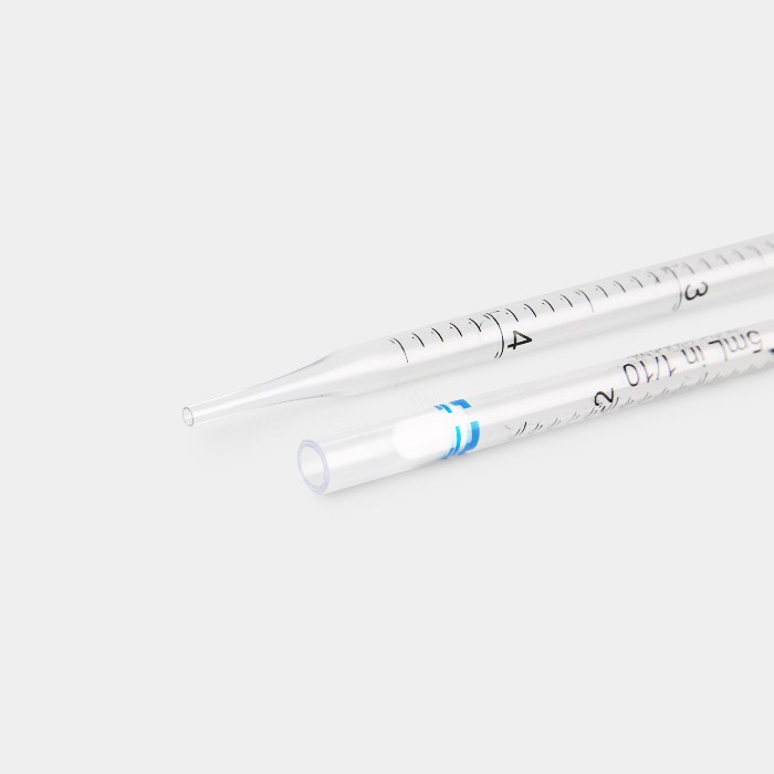 一次性移液管 5ml 刻度1/10 蓝色环 灭菌 一体成型 纸塑独立包装 爆款