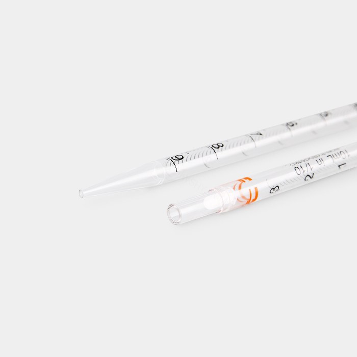 一次性移液管 10ml 刻度1/10 橙色环 灭菌 焊接款 纸塑独立包装