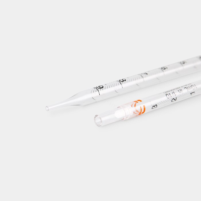 一次性移液管 10ml 刻度1/10 橙色环 灭菌 一体成型 纸塑独立包装 爆款