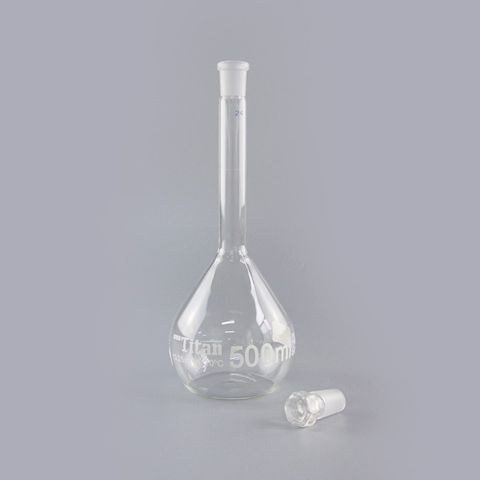 容量瓶（A级）19# 500mL 允差：&plusmn;0.25mL 透明 特优级 包过检 不含证书