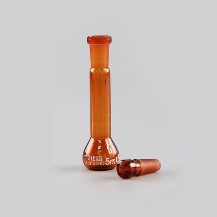 容量瓶（A级）10# 5mL 允差：&plusmn;0.020mL 琥珀色 特优级 包过检 不含证书