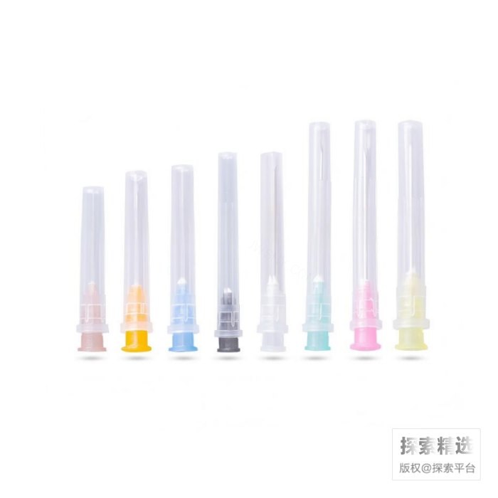 塑钢卡口尖头针头20号（14G） 外露长度：30 mm 针管外径：2.0 mm 硬护套 深绿色底座 散装 - ACESUN艾斯琳/玖梧精选