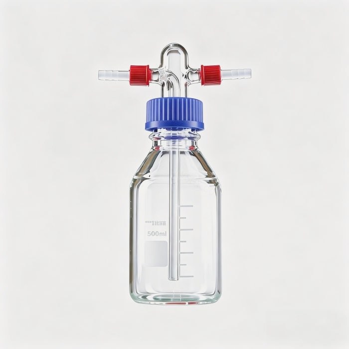 GL45螺纹口洗气瓶/缓冲瓶 500mL 内管直管