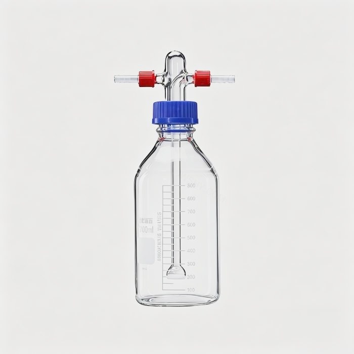 GL45螺纹口洗气瓶/缓冲瓶 100mL 内管G2砂板