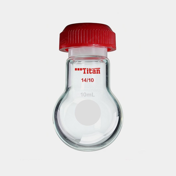 微量罗纹口圆底烧瓶 磨口：14/10 10mL