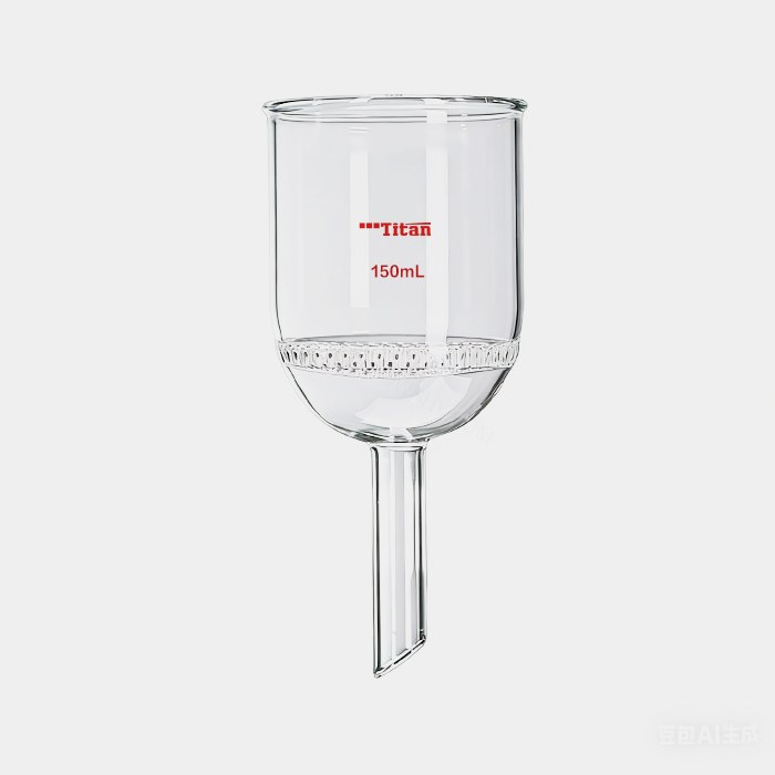 具小孔玻璃滤板漏斗 玻璃板尺寸：65mm 150mL - ACESUN艾斯琳