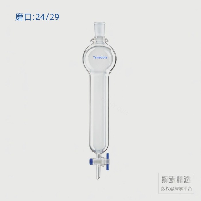 具存储球层析柱（加耳） 磨口：24/29 管径：60mm 有效长度：254mm 具4mm四氟节门 存储球：500mL - ACESUN艾斯琳/玖梧精选