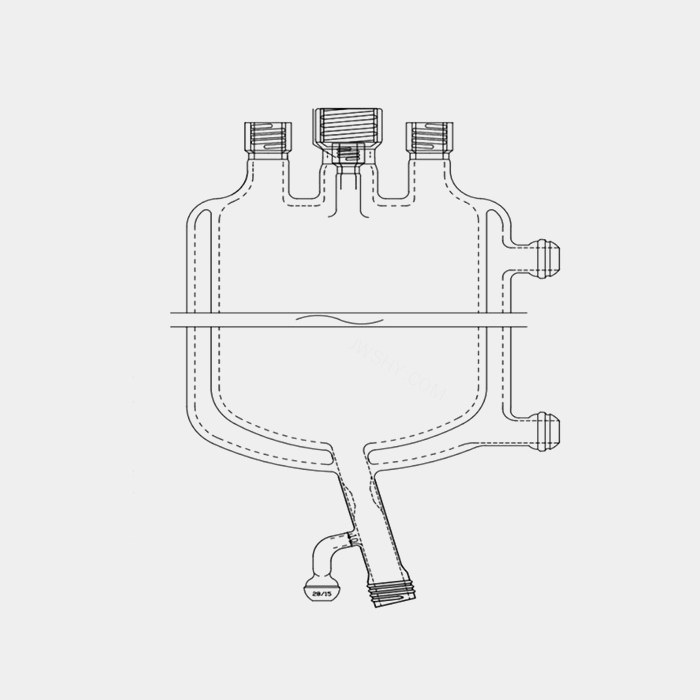 底部带高真空阀 双层夹套一体式压力反应器 1000mL