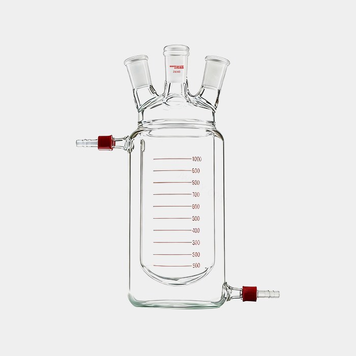 一体式平底四口夹层反应瓶 磨口：24/40 1000mL