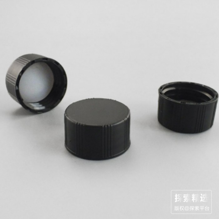 24-400 螺纹无孔黑盖垫20mL 40mL(PTFE/本色硅胶垫)