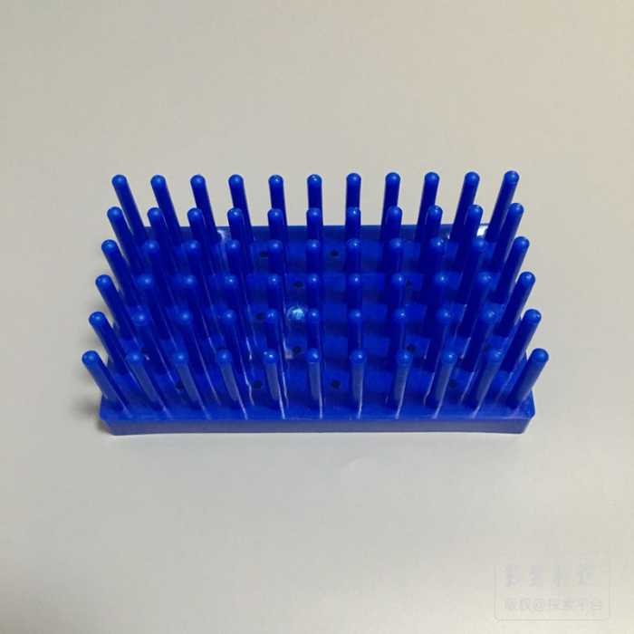 WB蛋白电泳制胶用玻璃板晾片架，25片长条沥水架，蓝色