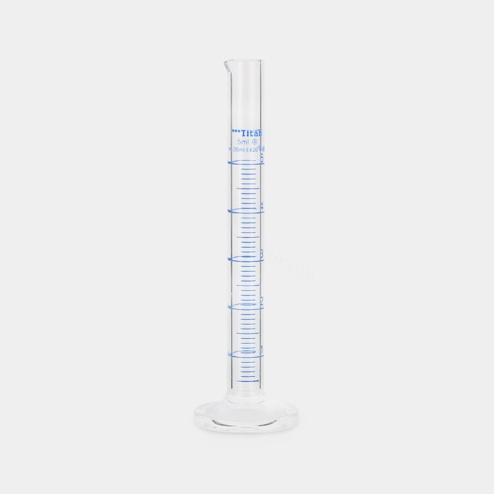 量筒（A级）5mL EX量出式 蓝标 分度值：0.1mL 包过检 不含证书
