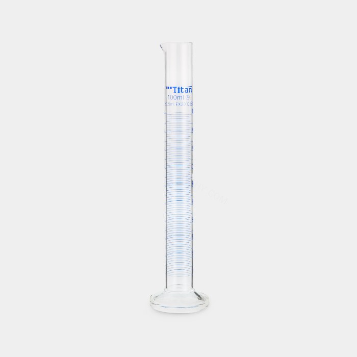 量筒（A级）100mL EX量出式 蓝标 分度值：1mL 包过检 不含证书