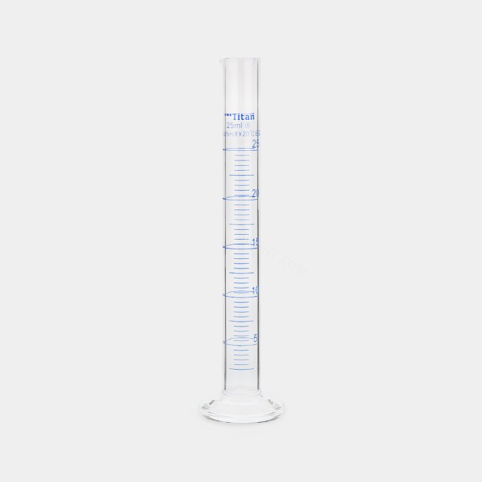 量筒（A级）25mL EX量出式 蓝标 分度值：0.5mL 包过检 不含证书