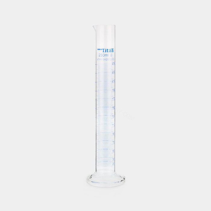 量筒（A级）250mL EX量出式 蓝标 分度值：2mL 包过检 不含证书