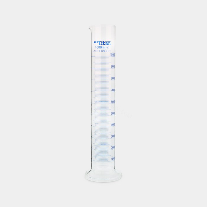 量筒（A级）1000mL EX量出式 蓝标 分度值：10mL 包过检 不含证书