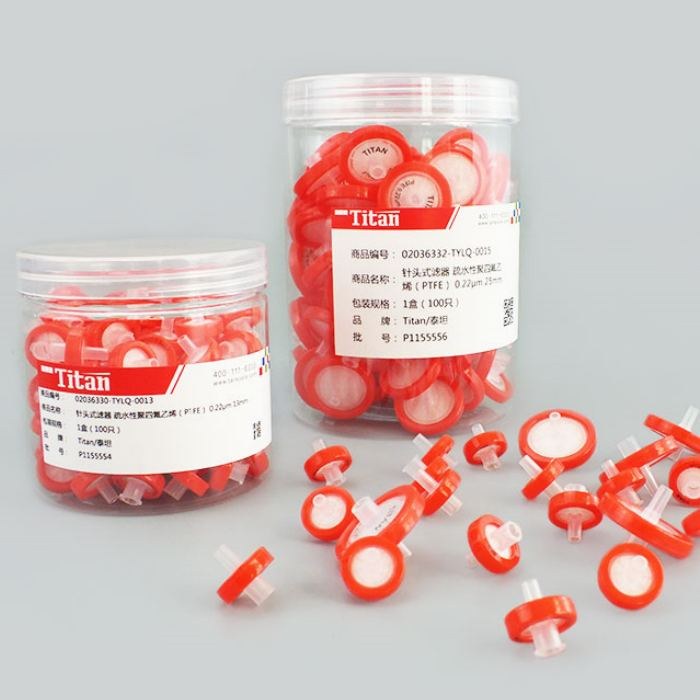 罐装针头式滤器 美国进口疏水聚四氟乙烯（PTFE） 0.22um 25mm