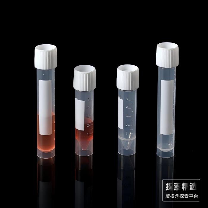 直立式运输管10mL,16×80mm，白色螺旋盖,印刷刻度,白联,PP,EO灭菌 - 玖梧精选